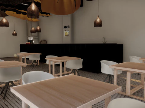 Кофейный магазин 3D Модель