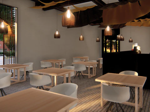 Кофейный магазин 3D Модель