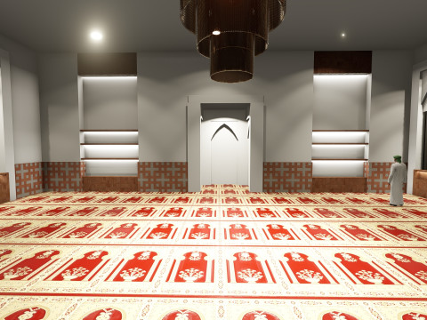 Interior design mosque Model 3D
