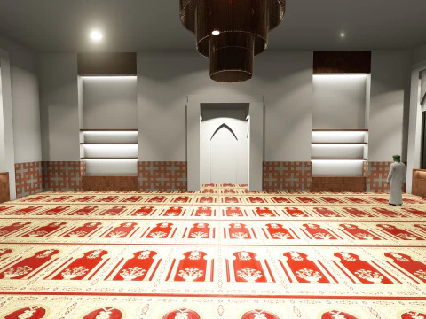 Дизайн интерьера мечети 3D Модель