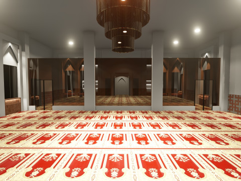 Interior design mosque Model 3D
