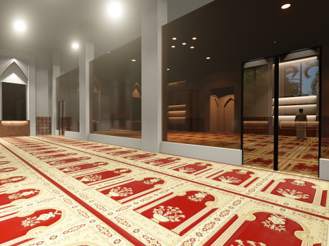 Interior design mosque Model 3D
