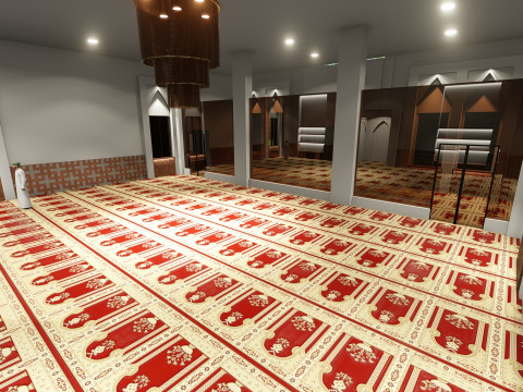 Interior design mosque Model 3D