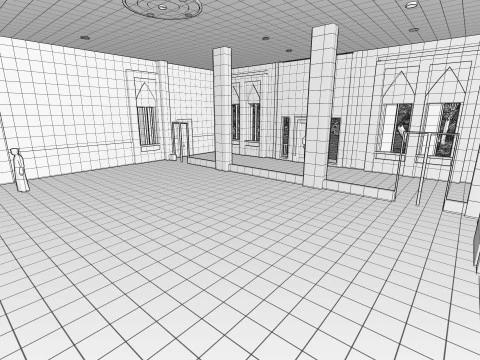 Дизайн интерьера мечети 3D Модель