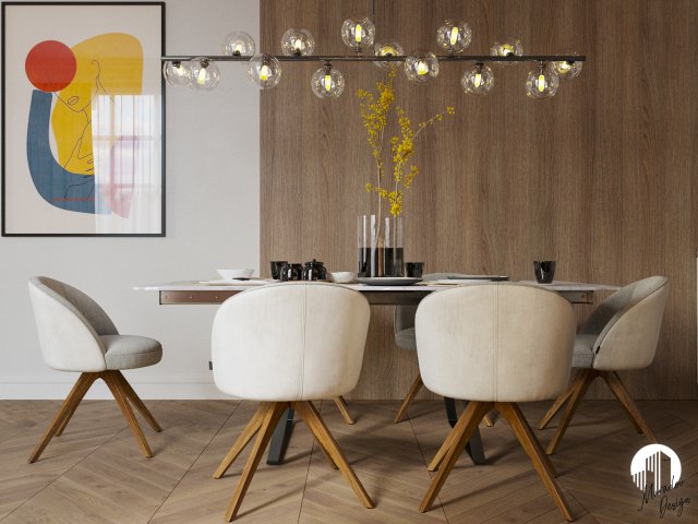 living room and kitchen 01 3D Model .c4d .max .obj .3ds .fbx .stl .blend 