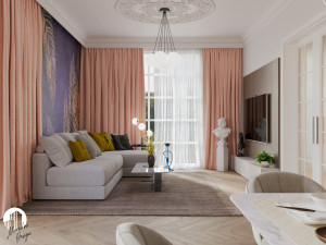 living room and kitchen 01 3D Model