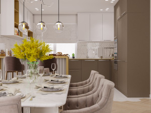 livingroom and kitchen 02 3D मॉडल