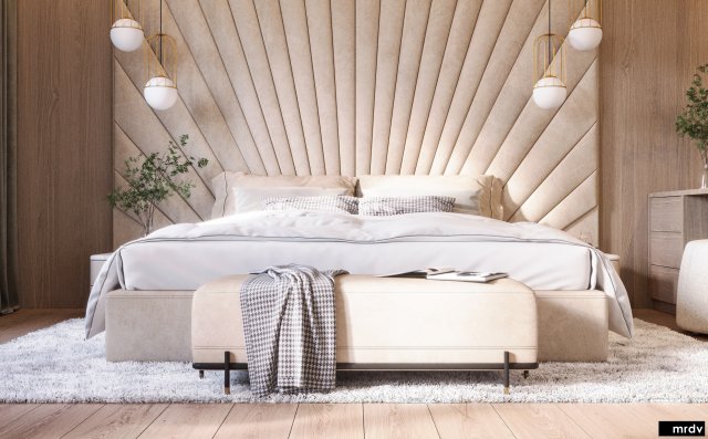 bedroom 7 3D Model .c4d .max .obj .3ds .fbx .stl .blend 