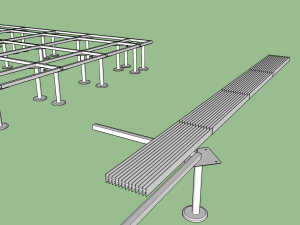 technical floor Modello 3D