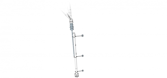 lightning antenna 3D Model .c4d .max .obj .3ds .fbx .stl .blend 
