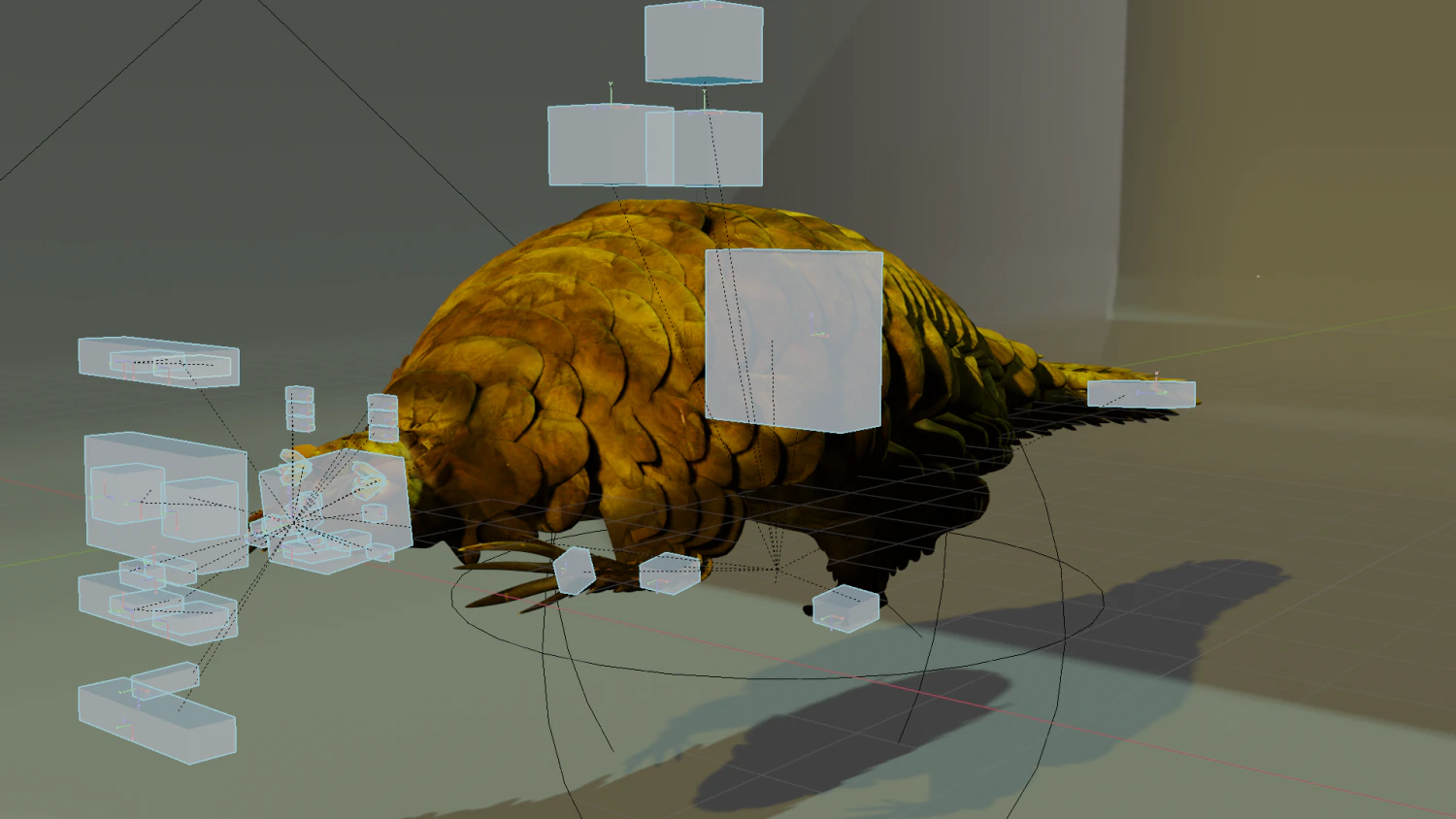 pangolin character rigged 3D Model .c4d .max .obj .3ds .fbx .stl .blend 