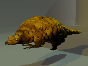 pangolin character rigged 3D 모델