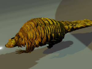 pangolin character rigged 3D 모델