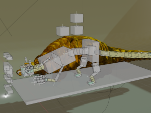 pangolin character rigged 3D 모델