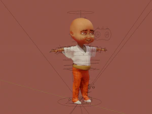 kaloghlan character rigged and animated with autorig pro 3D Model
