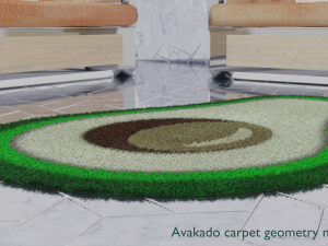 Avacado type carpet - rug 3D 3D Model
