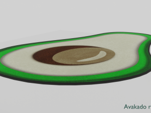 Avacado type carpet - rug 3D Modello 3D