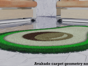 Avacado type carpet - rug 3D Modello 3D