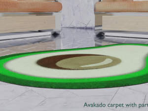 Avacado type carpet - rug 3D Modello 3D