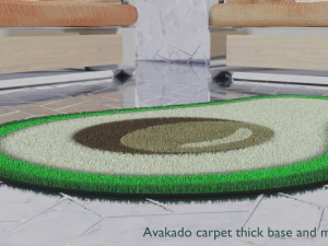 Avacado type carpet - rug 3D 3D Model