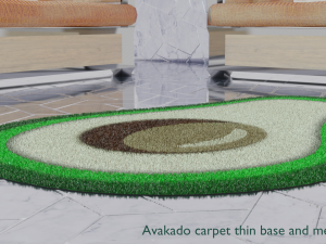 Avacado type carpet - rug 3D Modello 3D
