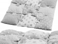 Puzzle pillow set gray 3D-Modell