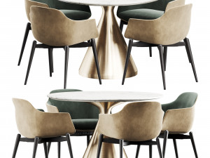 Marelli CrateBarrel Nero dining set 3D-Modell