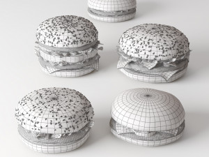 burgers collection 3D Model