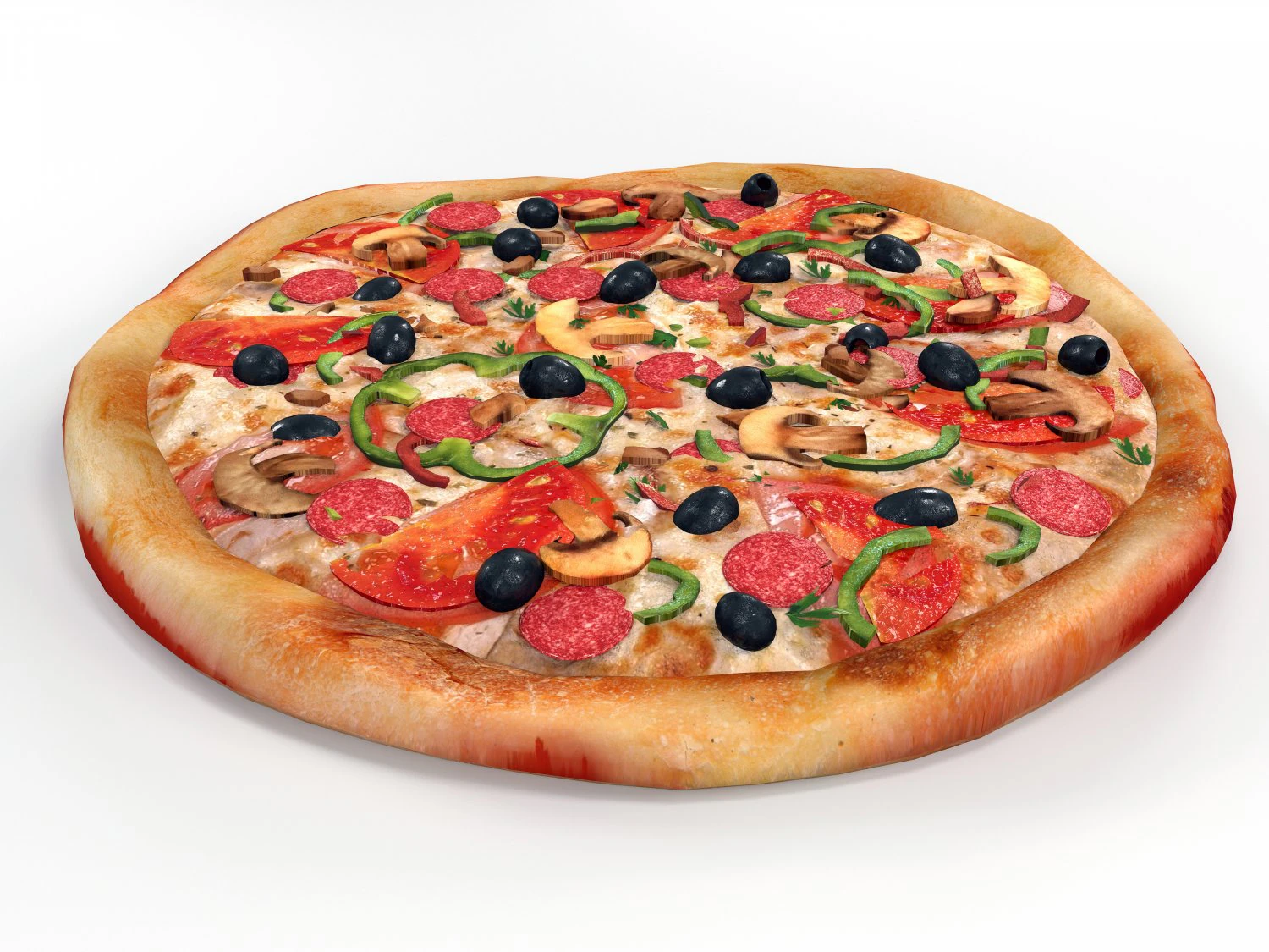 pizza 3D Model .c4d .max .obj .3ds .fbx .stl .blend 