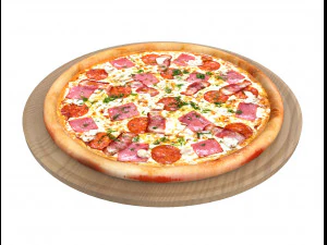 5 pizzas 3D Model