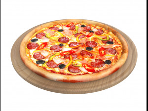 5 pizzas 3D Модель