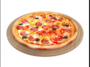5 pizzas 3D Model