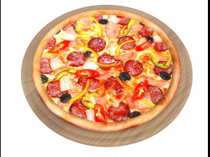 5 pizzas 3D Model