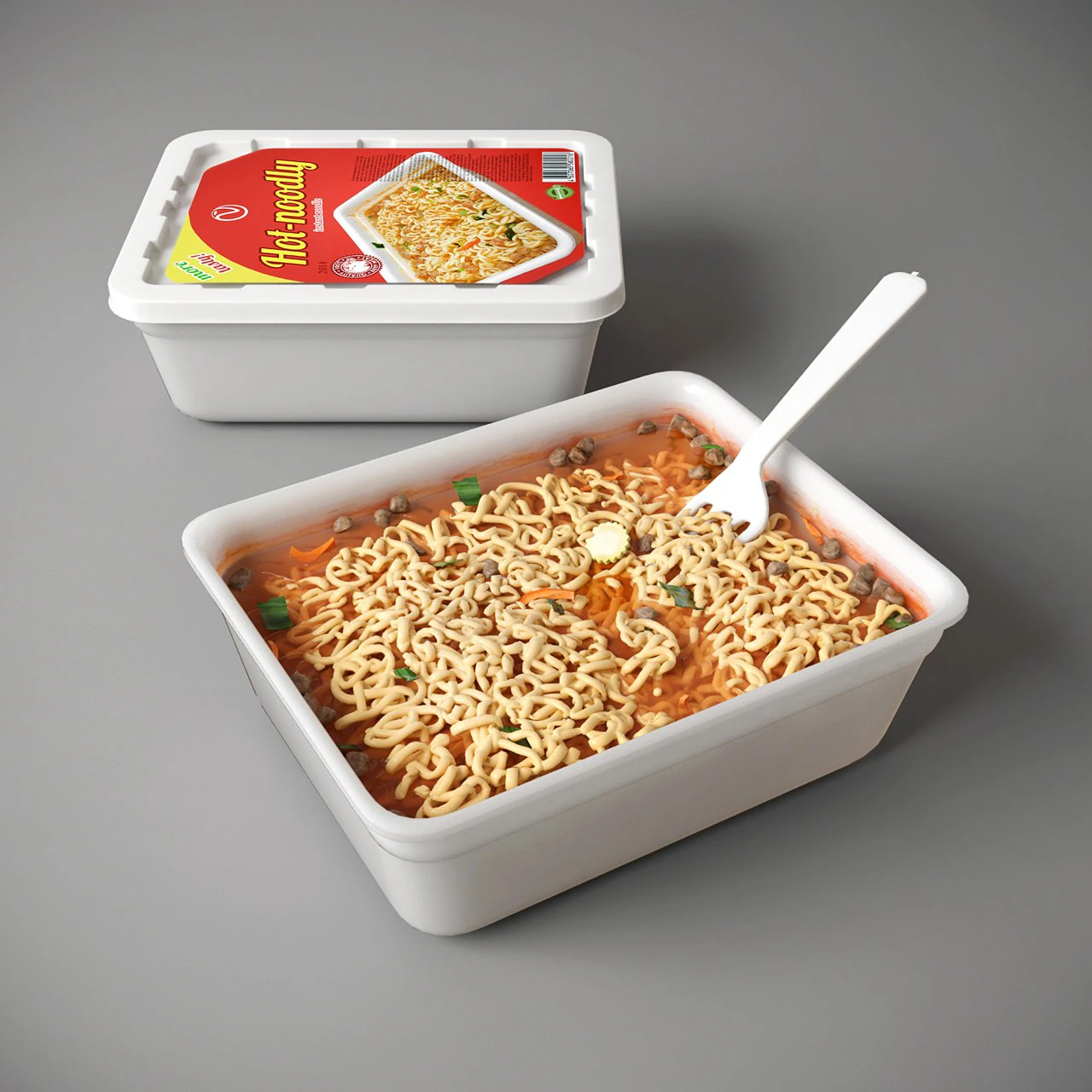 fideos instant&aacute;neos Modelo 3D .c4d .max .obj .3ds .fbx .stl .blend 