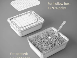 fideos instant&aacute;neos Modelo 3D