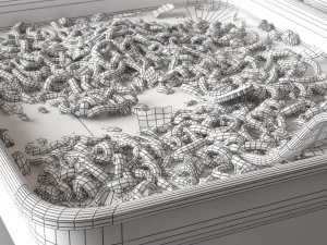 fideos instant&aacute;neos Modelo 3D