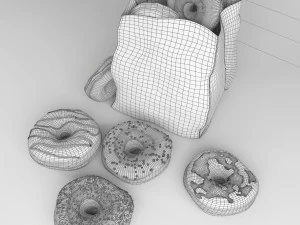 cole&ccedil;&atilde;o de donuts Modelo 3D