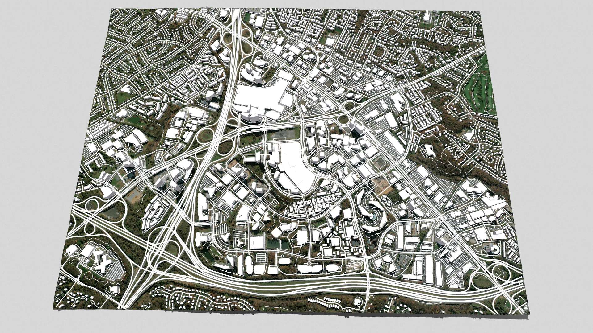 Paisagem urbana Tysons Virg&iacute;nia Estados Unidos Modelo 3D .c4d .max .obj .3ds .fbx .stl .blend 