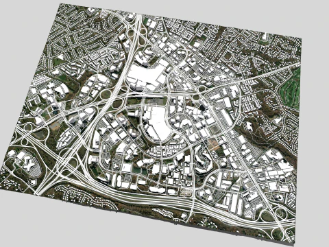 Paisagem urbana Tysons Virg&iacute;nia Estados Unidos Modelo 3D