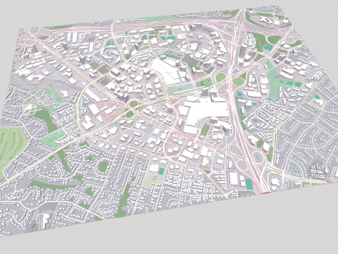Cityscape Tysons Virginia United States 3D मॉडल