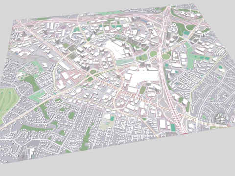 Paisagem urbana Tysons Virg&iacute;nia Estados Unidos Modelo 3D