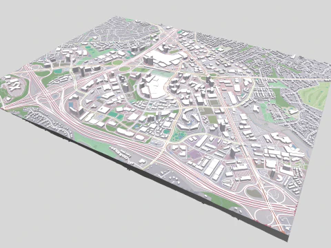 Paisagem urbana Tysons Virg&iacute;nia Estados Unidos Modelo 3D