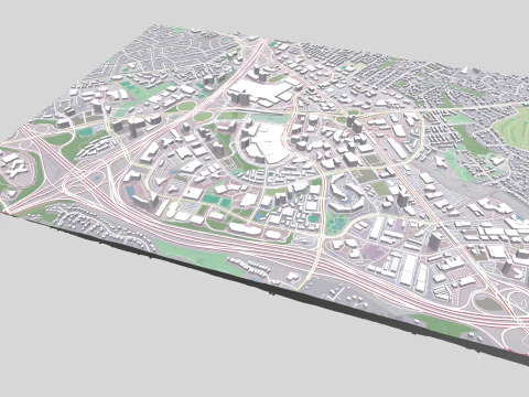 Paisagem urbana Tysons Virg&iacute;nia Estados Unidos Modelo 3D