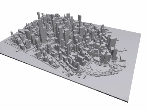 Cityscape New York Manhattan USA 3D Print Model