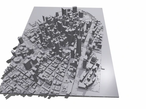 Cityscape New York Manhattan USA 3D Print Model