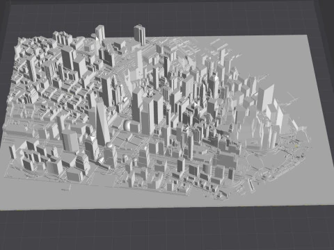Cityscape New York Manhattan USA 3D Print Model