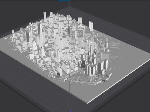 Cityscape New York Manhattan USA Model Cetak 3D