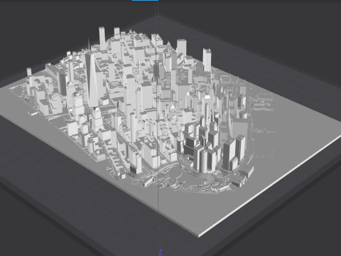 Cityscape New York Manhattan USA 3D Print Model
