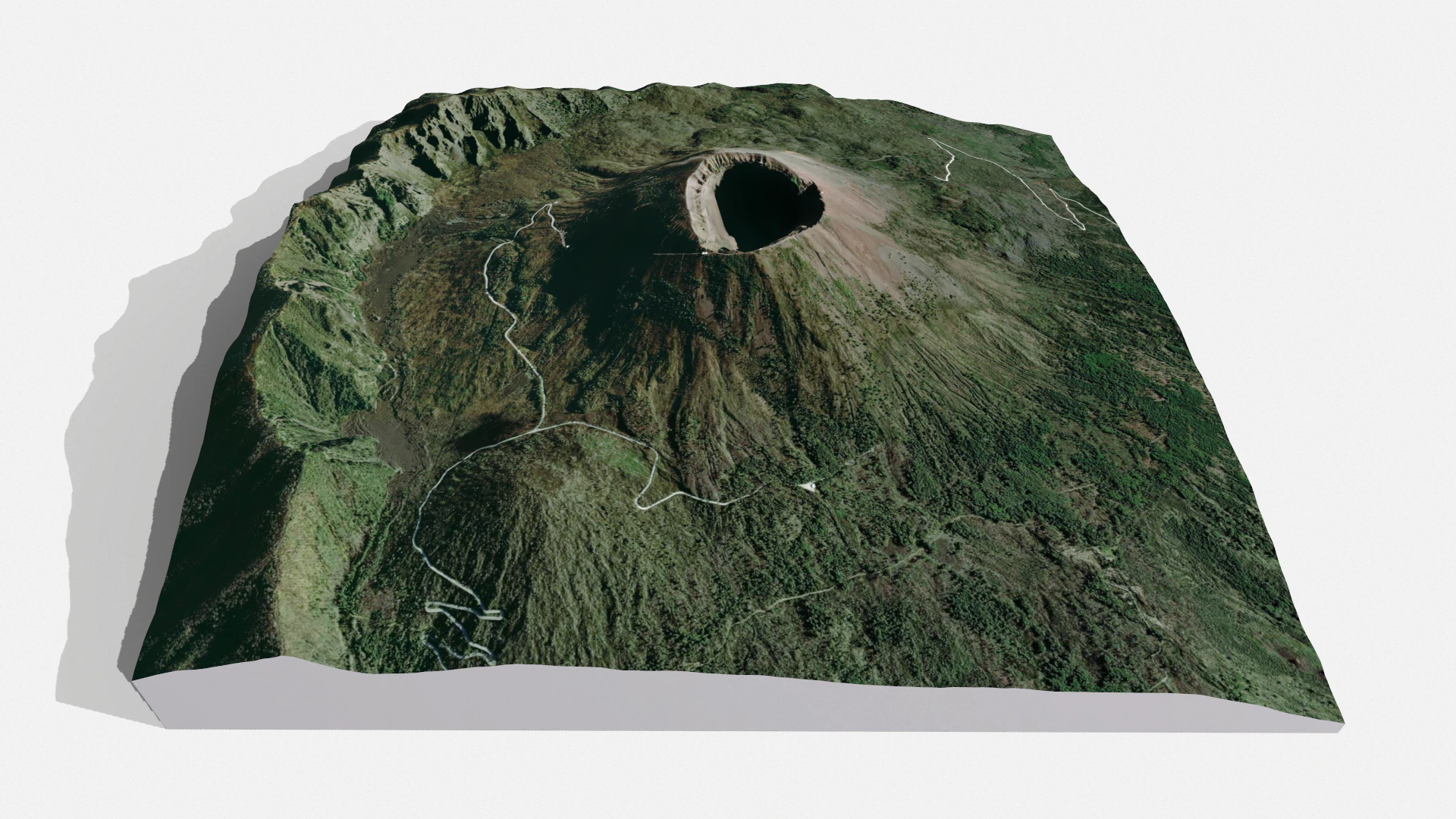 Mountain landscape Voclano Vesuvius Naples 3D Model .c4d .max .obj .3ds .fbx .stl .blend 