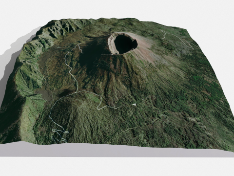 Mountain landscape Voclano Vesuvius Naples Modelo 3D